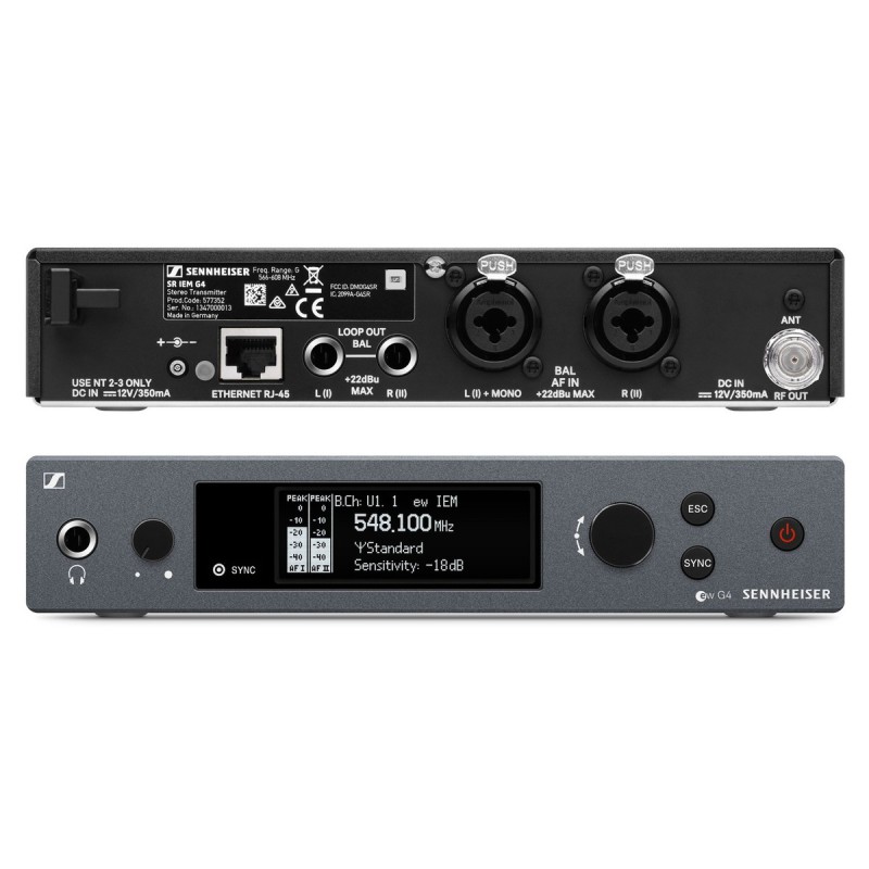 Sennheiser EW 300 IEM G4  Sistema Inalámbrico de Monitoreo In Ear
