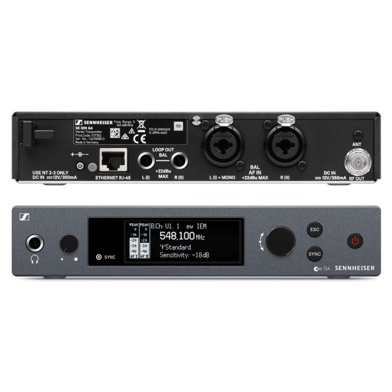 Sennheiser EW 300 IEM G4  Sistema Inalámbrico de Monitoreo In Ear